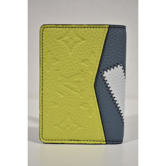 Louis Vuitton Blue Taurillon Leather Initials LV Logo Pocket Organizer Wallet - Picture 6 of 9